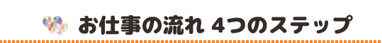 お仕事の流れ　5つのステップ